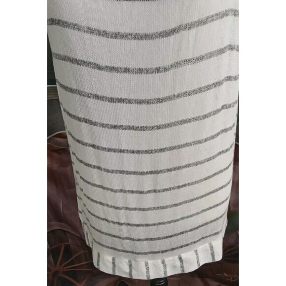 August Silk Blouse Size L Zip Back Lace White/Black NEW - Picture 4 of 13